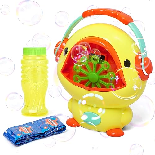 Kidzlane Duck Automatic Bubble Machine for Kids - Plastic Bubble