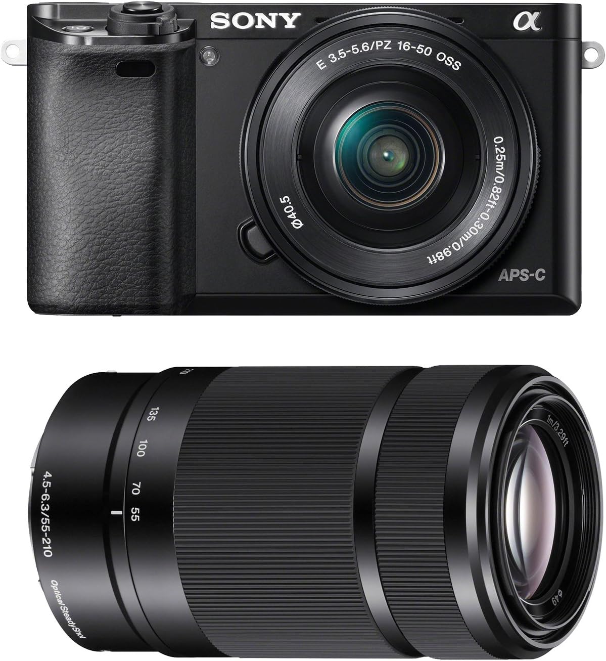 Sony Alpha A6000 Wi-Fi Digital Camera & 16-50mm Lens with E-Mount 55-210mm f/4.5-6.3 OSS Zoom Lens