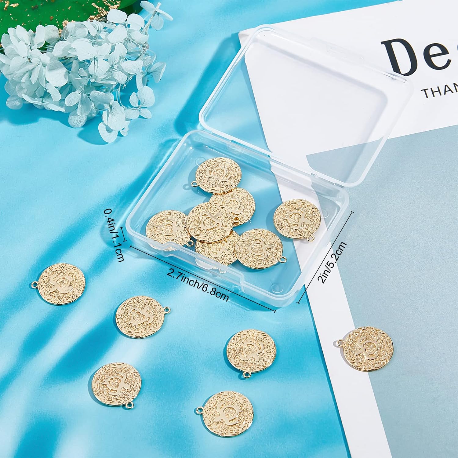 Beebeecraft Ocean Theme Charms Shells Seahorses Turtles Rudders Fishtails Tridents for DIY Necklace Bracelet Jewelry Making Crafts
