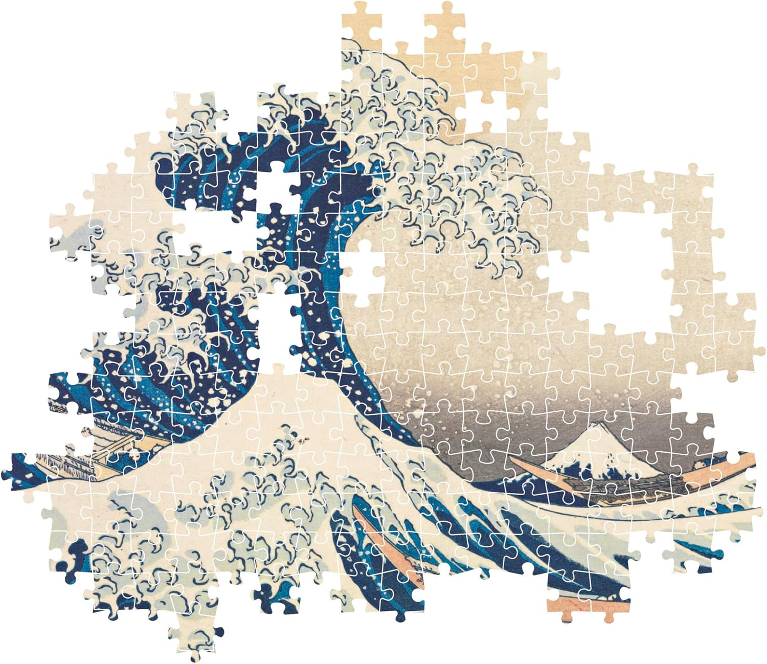 Clementoni | Hokusai Puzzle The Great Wave Adult | 1000 Pieces | Board Game| Japanese Ukiyo-e Print | 70 x 50 cm | Art to Assemble | FSC Recycled Paper