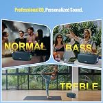 DOSS Extreme Boom Pro D300 Bluetooth Speaker, 80W Immersive Stereo Sound, 3-Mode Pro EQ, 20H Playtime, Beat-Driven Lights, IPX6 Waterproof for Camping, Beach, Backyard and Home Parties-Blue