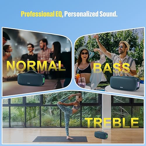 Miniatura 3 de DOSS Extreme Boom Pro D300 - Altavoz Bluetooth, sonido inmersivo de 80 W, ecualizador profesional de 3 modos, tiempo de reproducción de 20 horas,