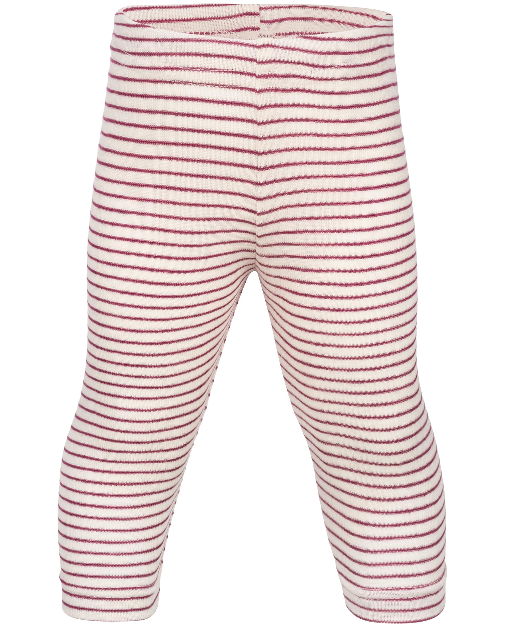 Engel, Baby Leggings Striped 70% Organic Wool 30% Silk Made in Germany, Natural/Orchid, 74/80 cm