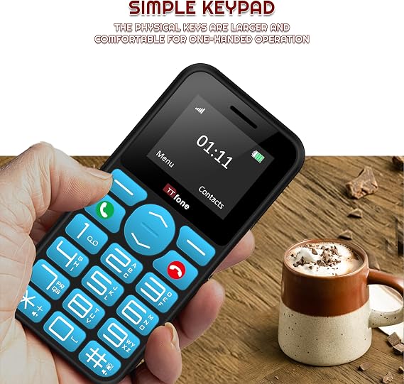 TTfone TT190 Big Button Basic Senior Unlocked Emergency Mobile Phone - Simple Cheapest Phone (with Mains Charger)
