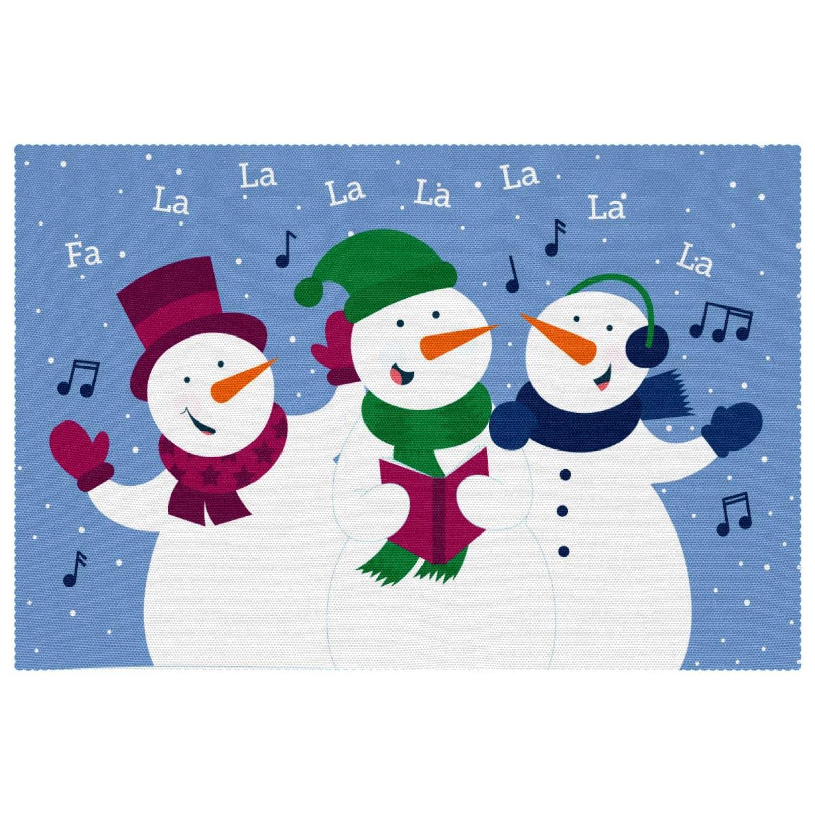 Set de table bonhomme de neige lavable et thermorésistant pour protéger la table de Noël