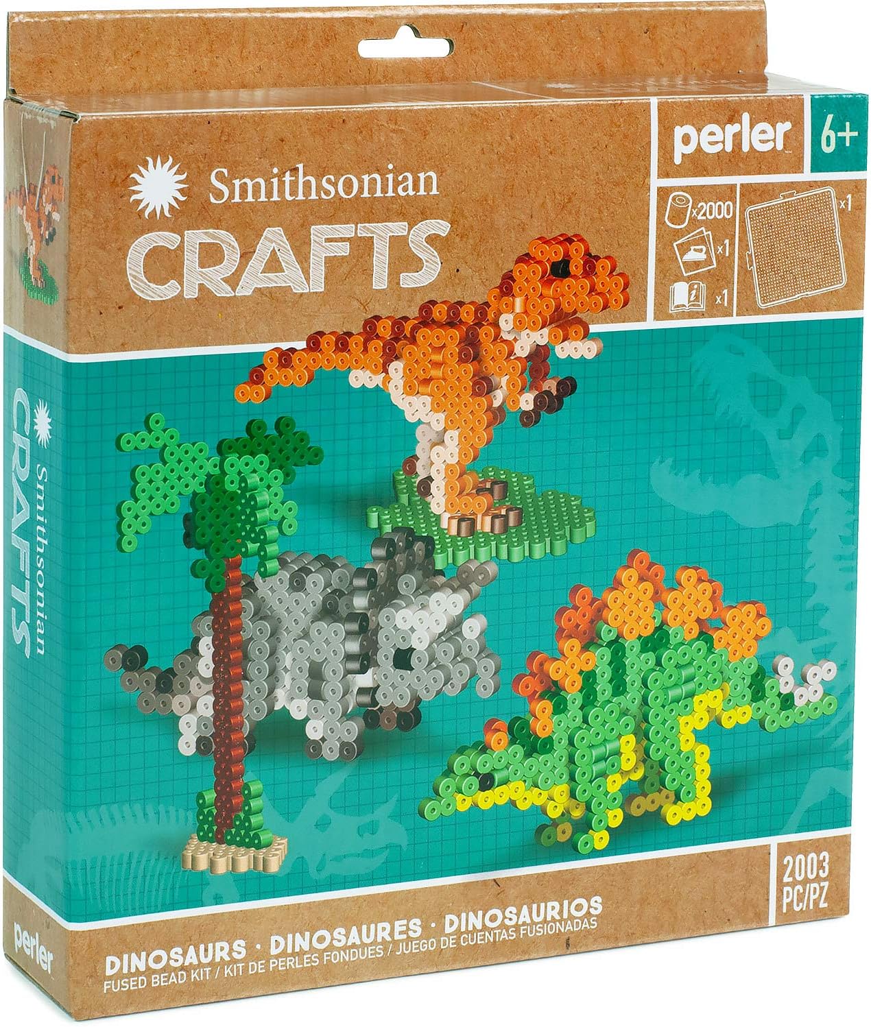 Perler Smithsonian Dinosaurs 3D Beads Kit, 2000pcs