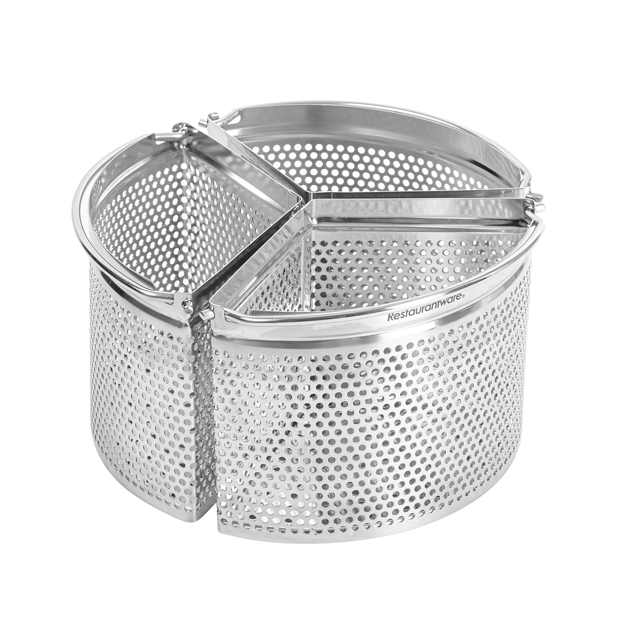 Restaurantware Cestello per cottura a vapore per pentola a vapore 3 pezzi separatore trio in acciaio inox divisore per cottura di verdure, gnocchi, uova, frutti di mare, pasta, pentola a pressione