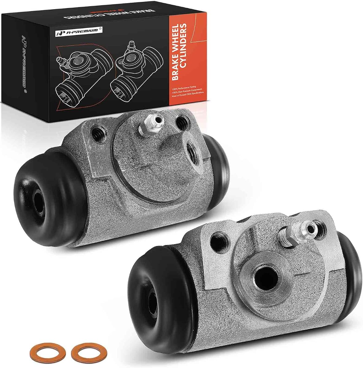 A-Premium Front Drum Brake Wheel Cylinder Compatible with Ford, Dodge | for Mercury and Jeep: Falcon Sedan Delivery, Fairlane, Maverick, W100 Pickup, Comet, Montego, Bore: 1.125 Inch