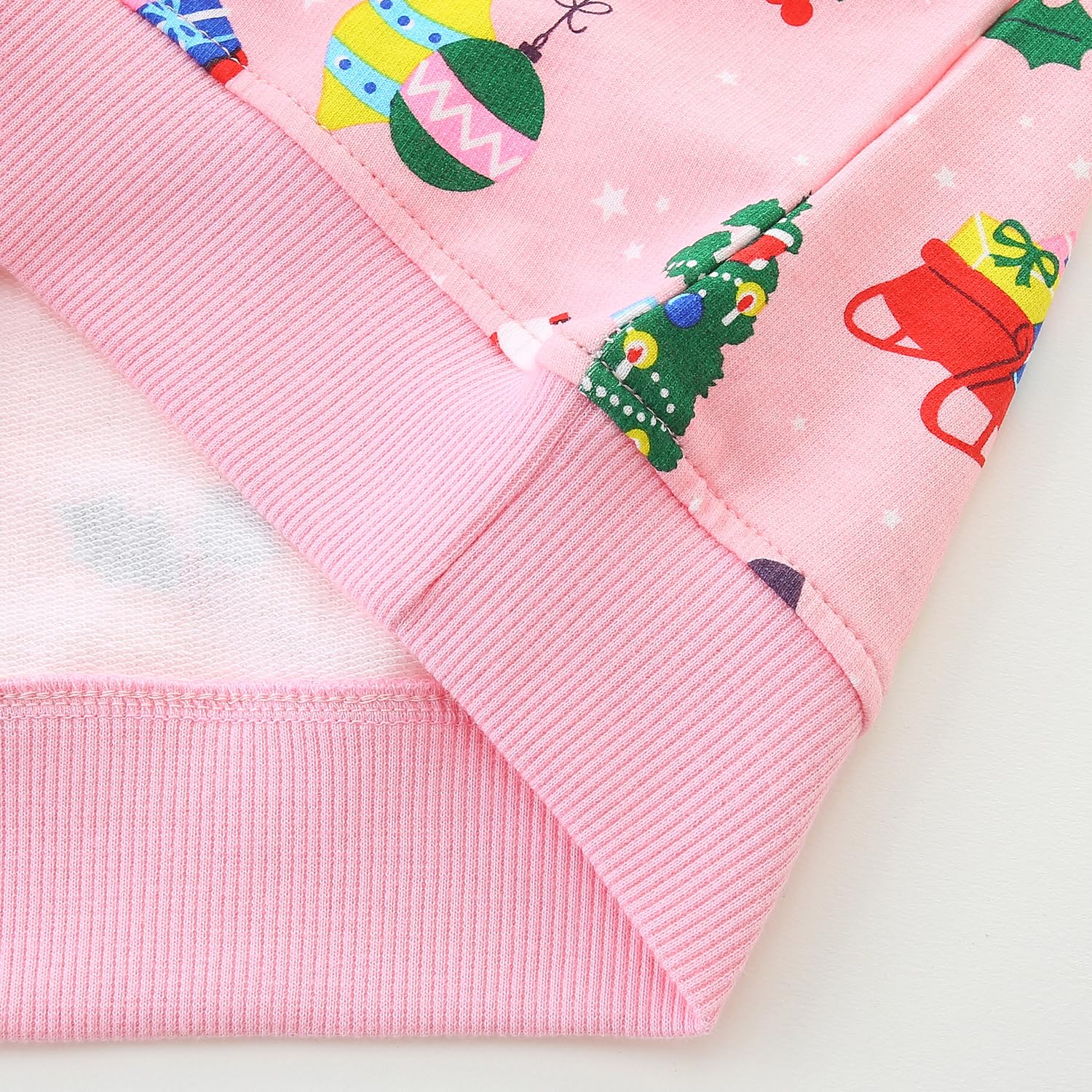 Mädchen Weihnachtspullove Baumwolle Weihnachtsbaum Rentier Sweatshirt Kinder Weihnachtskleidung Warme Weihnachten Langarmshirt 1-7 Jahre