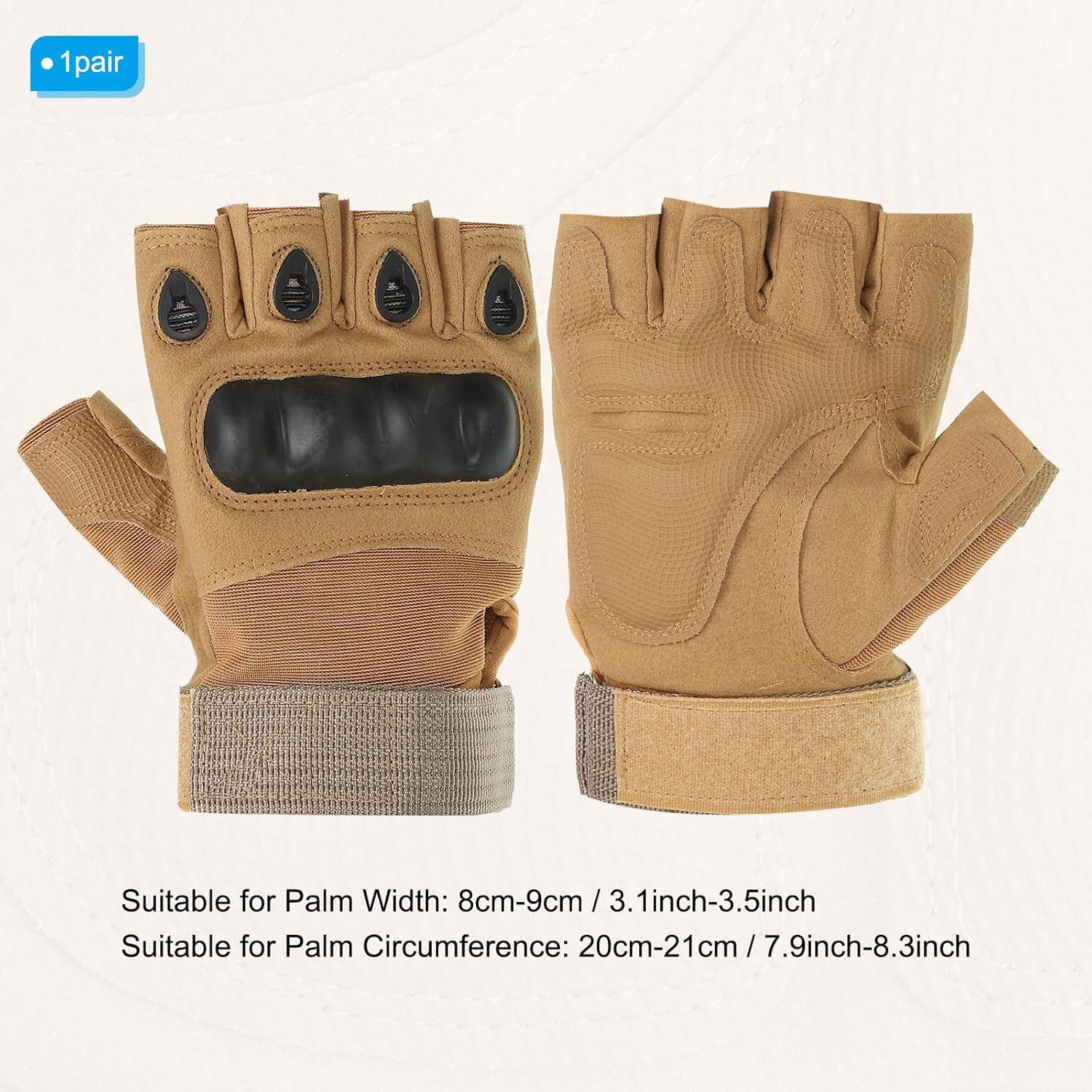 PATIKIL Fingerless Gloves, Half Finger Gloves Breathable Workout Gloves for Outdoor Work Climbing Cycling Hunting - Image 2