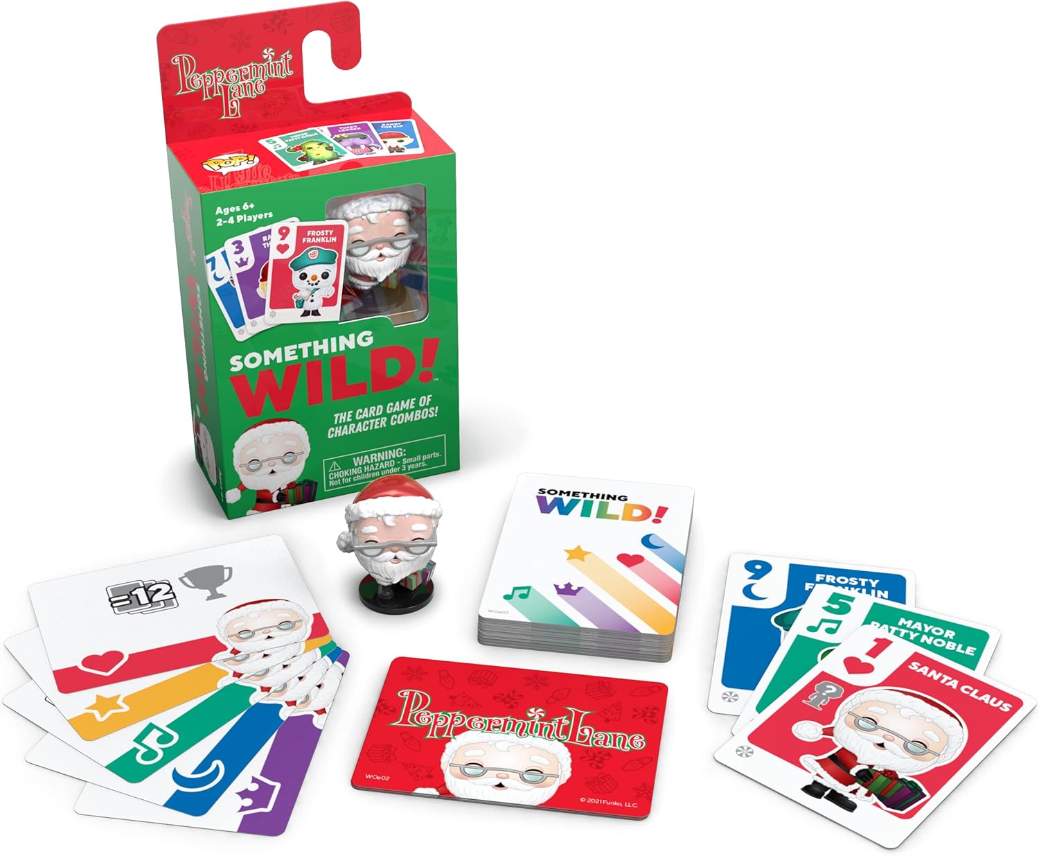 Funko Something Wild! Peppermint Lane with Santa Claus Pop! Card Game for 2-4 Players Ages 6 and Up