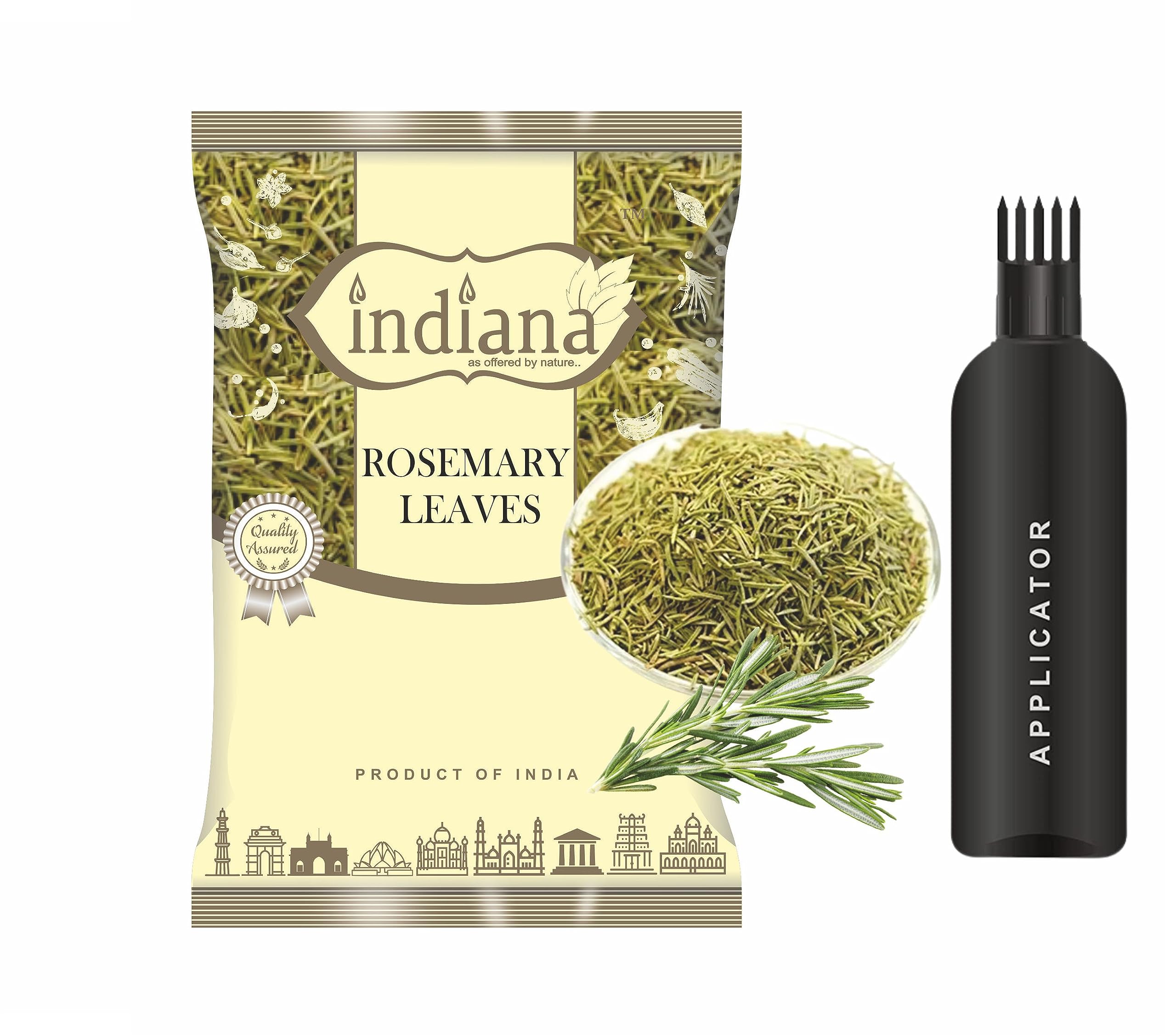 Indiana as offered by nature Rosemary Dried Leaves With Applicator For Hair Growth | Rosemary Herb Tea | Organic | Natural 50Gm (B0CZPLY4T7) Amazon Price History, Amazon Price Tracker