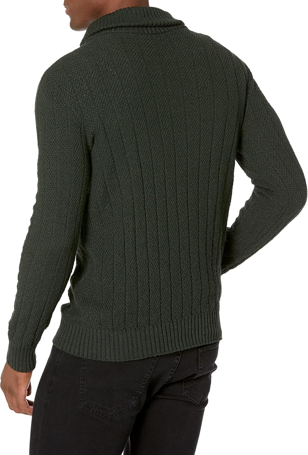 Men's 3D Cotton Thermolite Shawl Collar Pullover Sweater