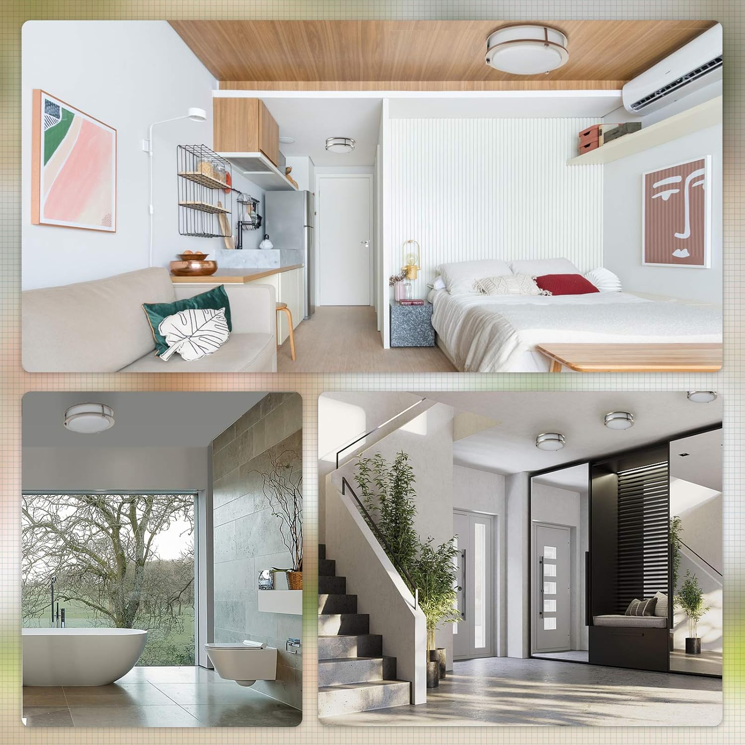 Gеt Dіѕсоunt оƒƒеr ZAGO 10 Inch Dimmable Flush Mount LED Ceiling Light Fixture, 2700K/3000K/3500K/4000K/5000K Switchable, 120V, 18W=120W,1150 lm,Brushed Nickel, CRI90+ for Kitchen, Hallway, Bathroom, ETL Listed-4 Pack