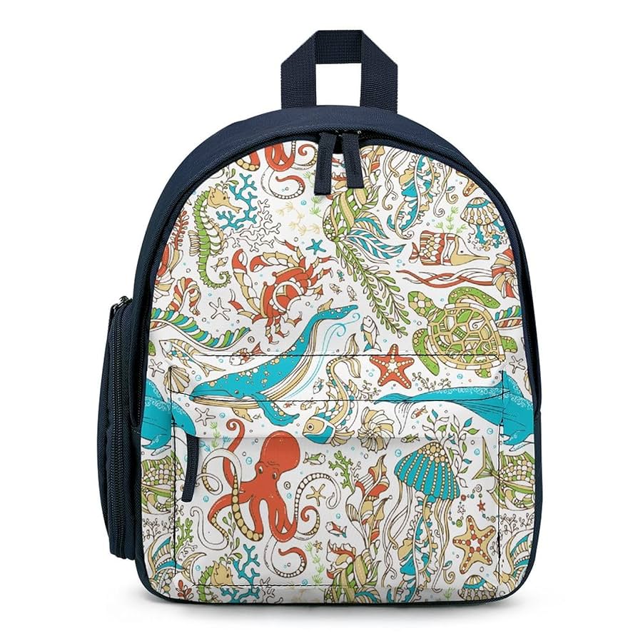 Amazon.co.jp: リュック 海の生き物 動物柄 キッズ リュック