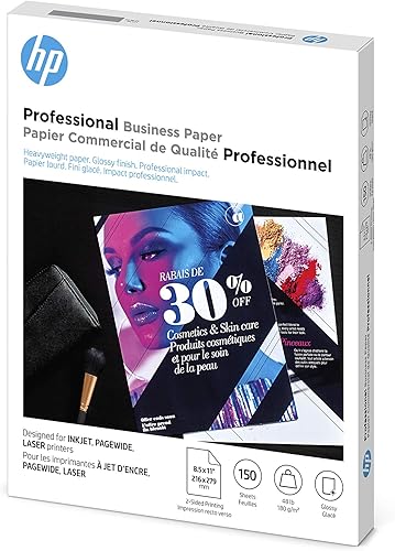 HP papel folleto 150hojas 85x 11 pulgadas 180g 92brillo satinado Q1987A