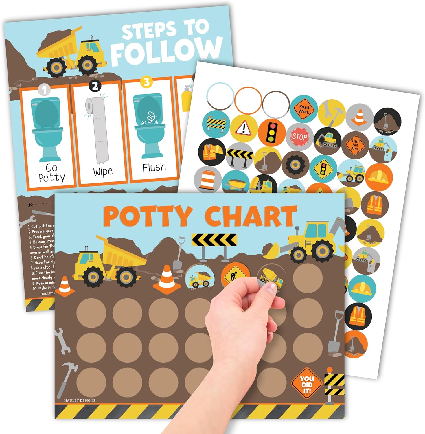 Hadley Designs Potty Training Chart for Toddlers Boys -10 St deal at Amazon