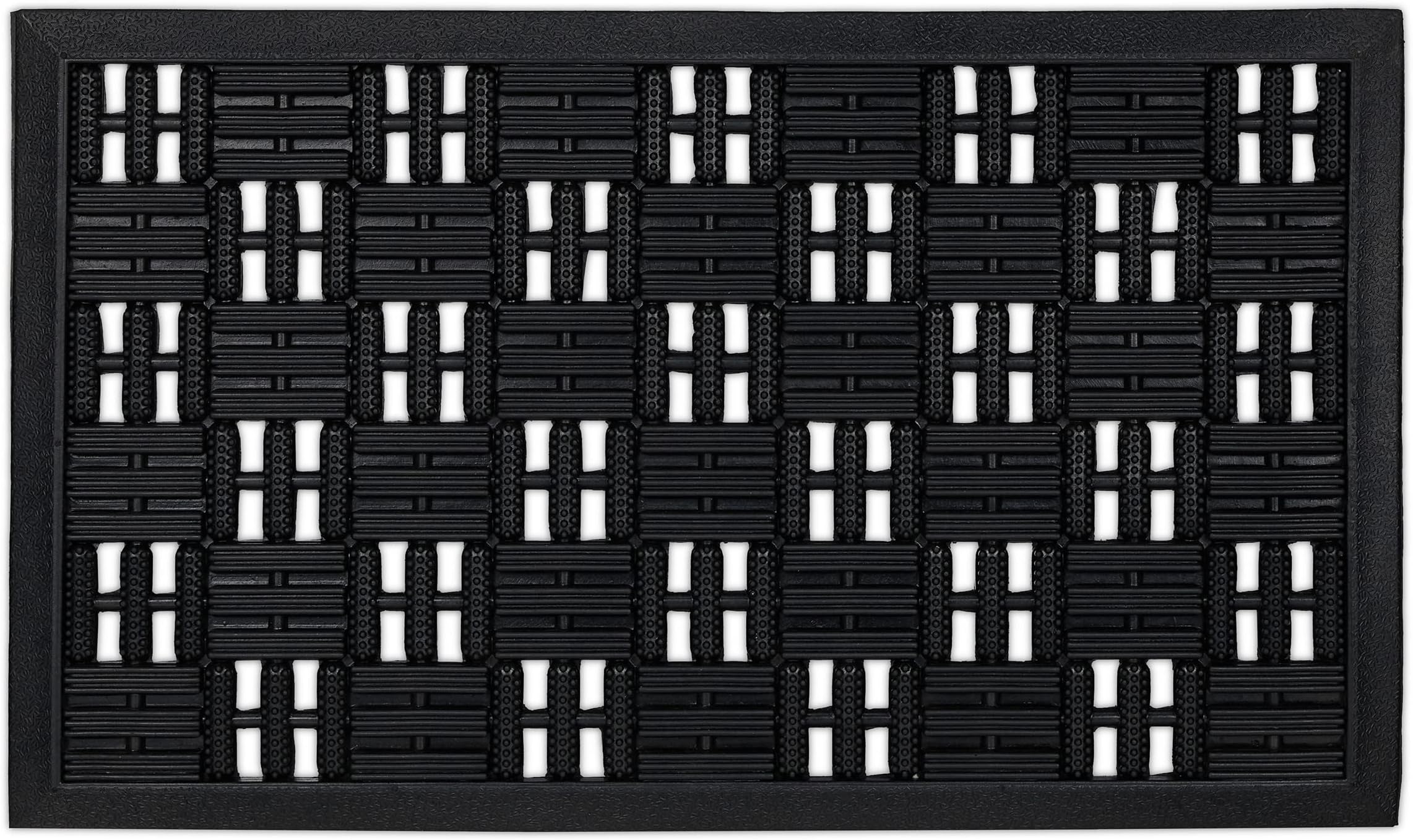 Relaxdays Gummimatte 45x75cm - Wetterfester Fußabtreter Für Innen & Außen