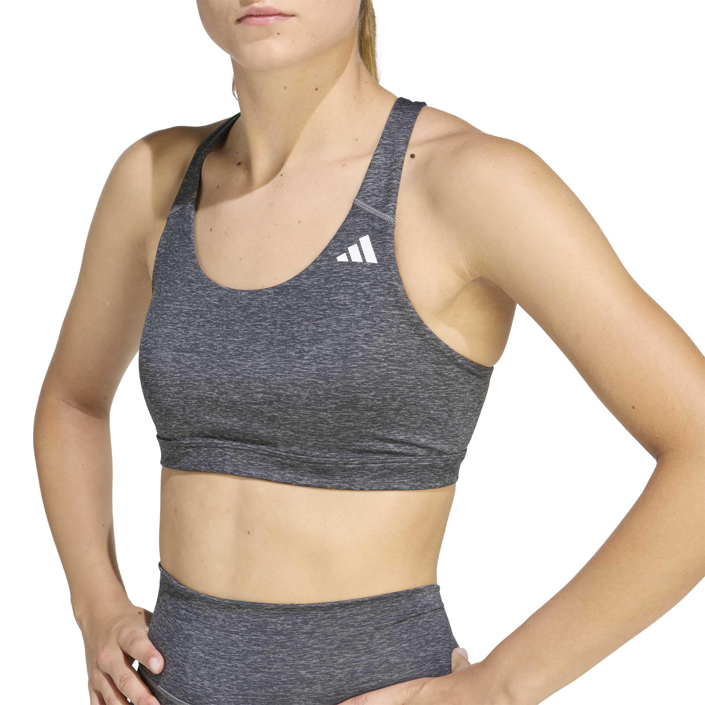 adidas Optime Essentials Workout Heather Medium Support Reggiseno Sportivo Donna (Pacco da 1)