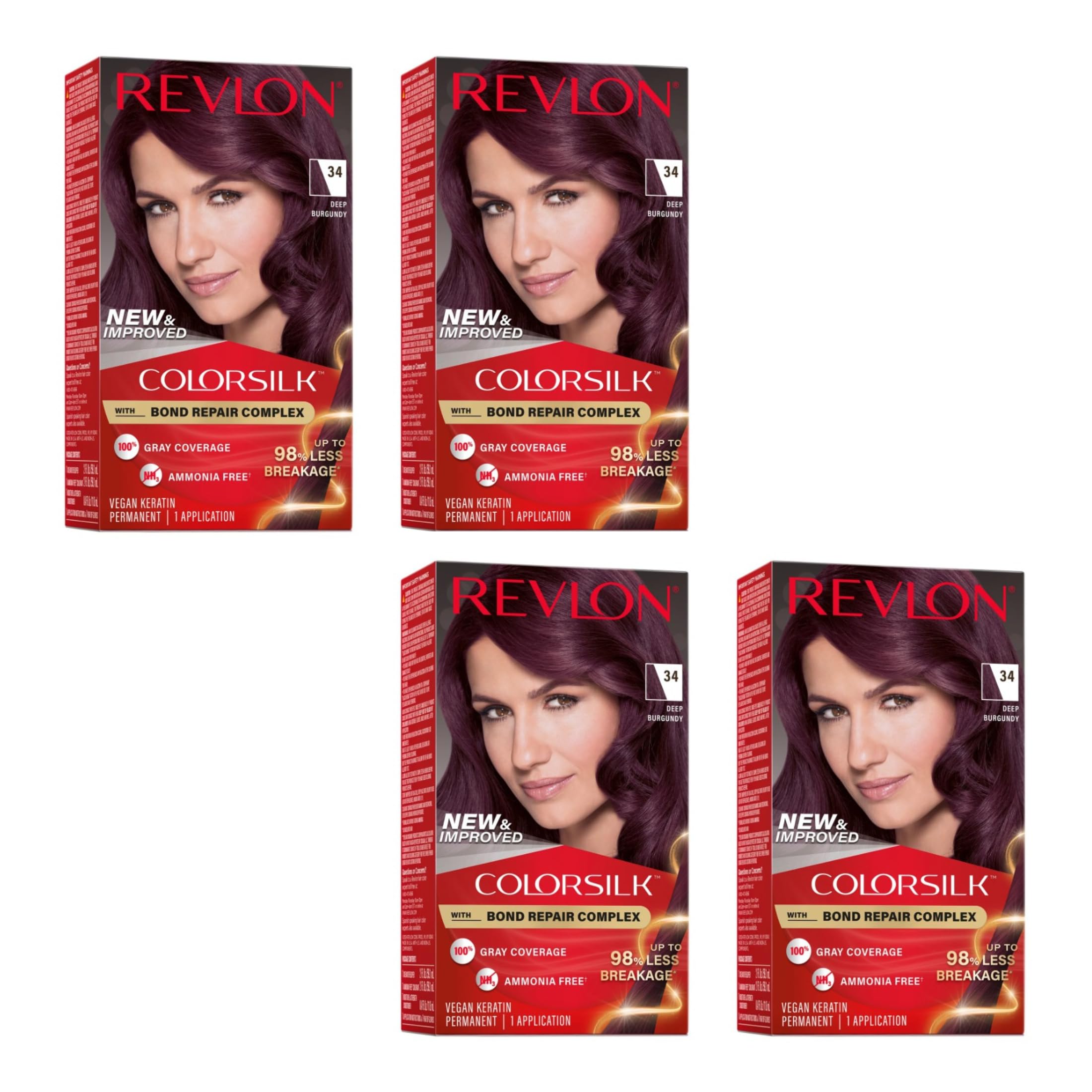Amazon.com: Revlon Colorsilk Haircolor 34, Deep Burgundy - 1 Ea