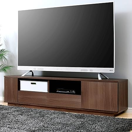Amazon Co Jp 山善 テレビ台 60インチ対応 幅140 大容量引出し ルーター モデム収納庫 扉付き 開閉しやすい扉 プッシュマグネット式 天板耐荷重50 テレビボード 組立品 ウォールナット Cttv 1440 Wl Amazon Co Jp限定 ホーム キッチン