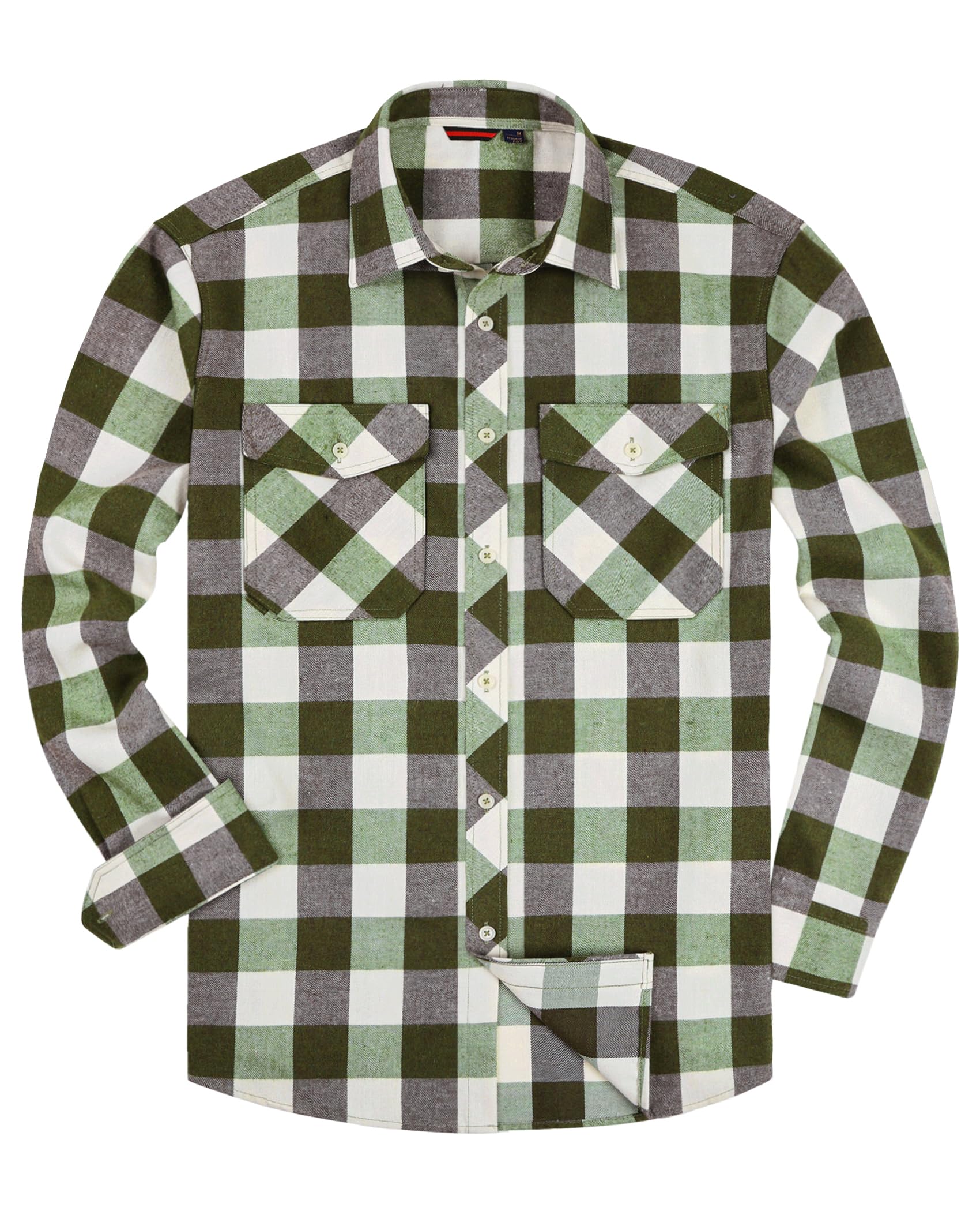 siliteelon Hemd Herren Kariertes Flanellhemd Langarm Baumwolle Arbeitshemd Warm Holzfällerhemd Regular fit Winter Karohemd mit Brusttasche