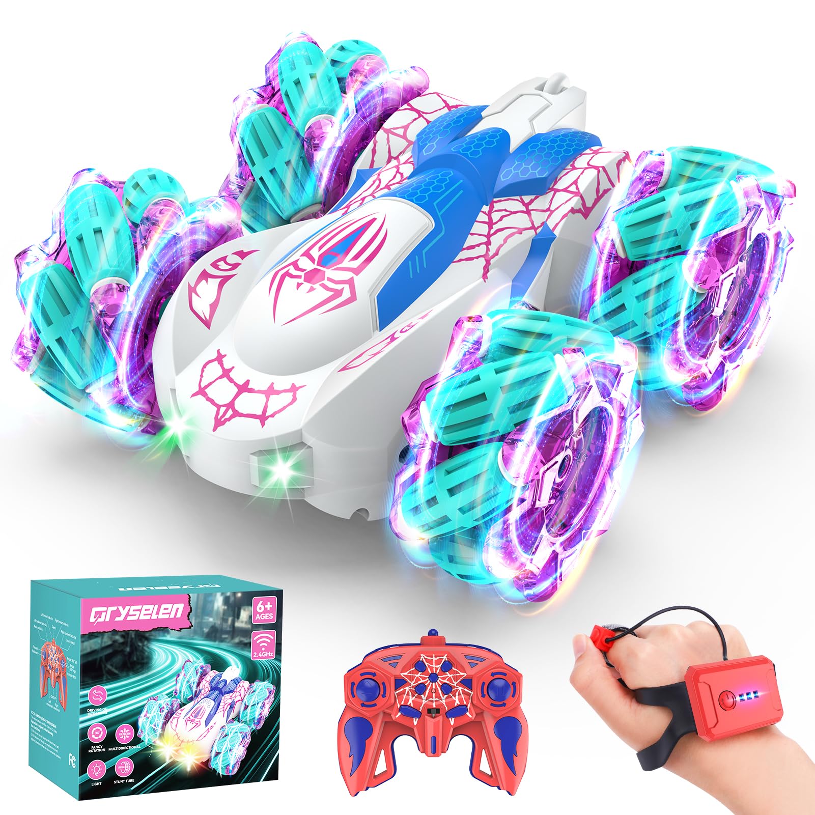 Amazon.com: Qryselen Remote Control Car 2.4Ghz RC Cars with LED