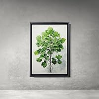 Vista 2 de Printable tropical green leaves art, Botanical greenery gallery wall art prints, Modern nature wall art, abstract landscape, colorful greenery