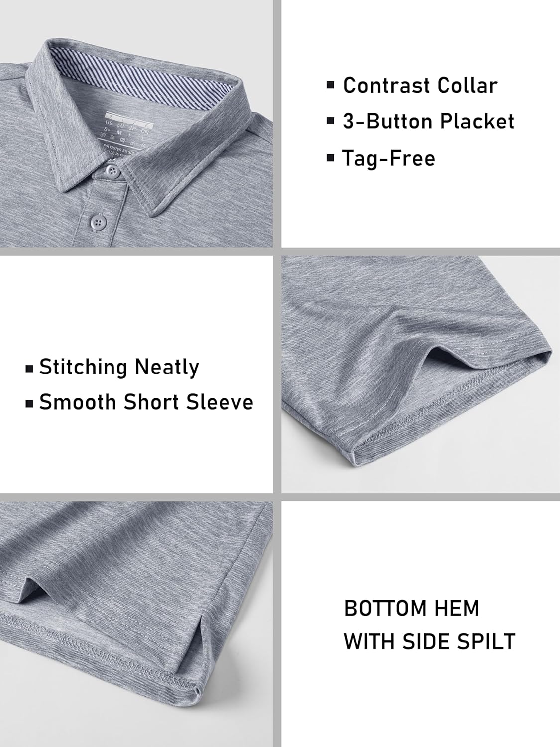 MAGCOMSEN Men's Short Sleeve Polo Golf Shirts 3-Button Moisture Wicking Athletic T-Shirts Casual Collared Shirt