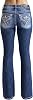 Miss Me Womens Criss Cross Paisley Faux Flap Pocket Mid-Rise Bootcut Jeans