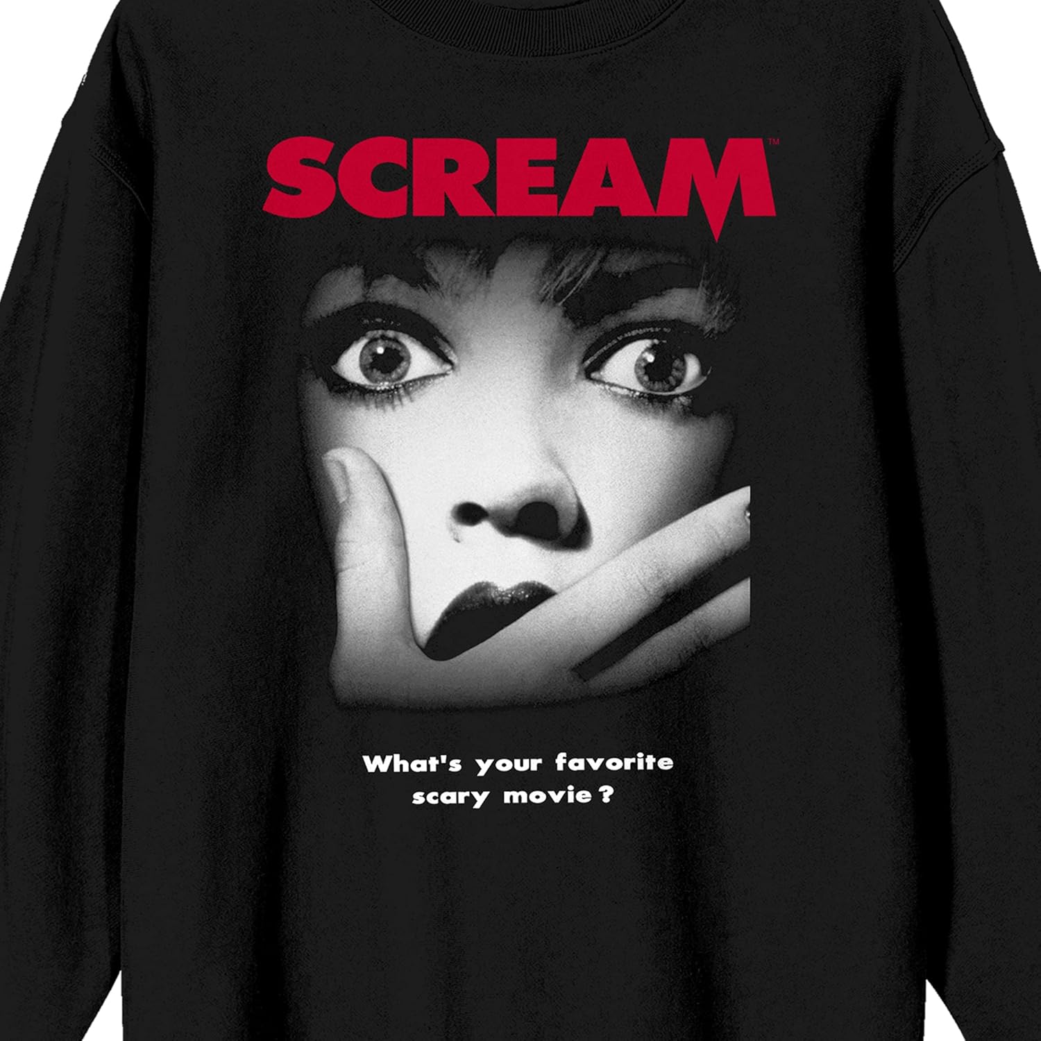 Bioworld Scream 1-3 Movie Poster Crew Neck Long Sleeve Black Adult Sweatshirt - Image 2