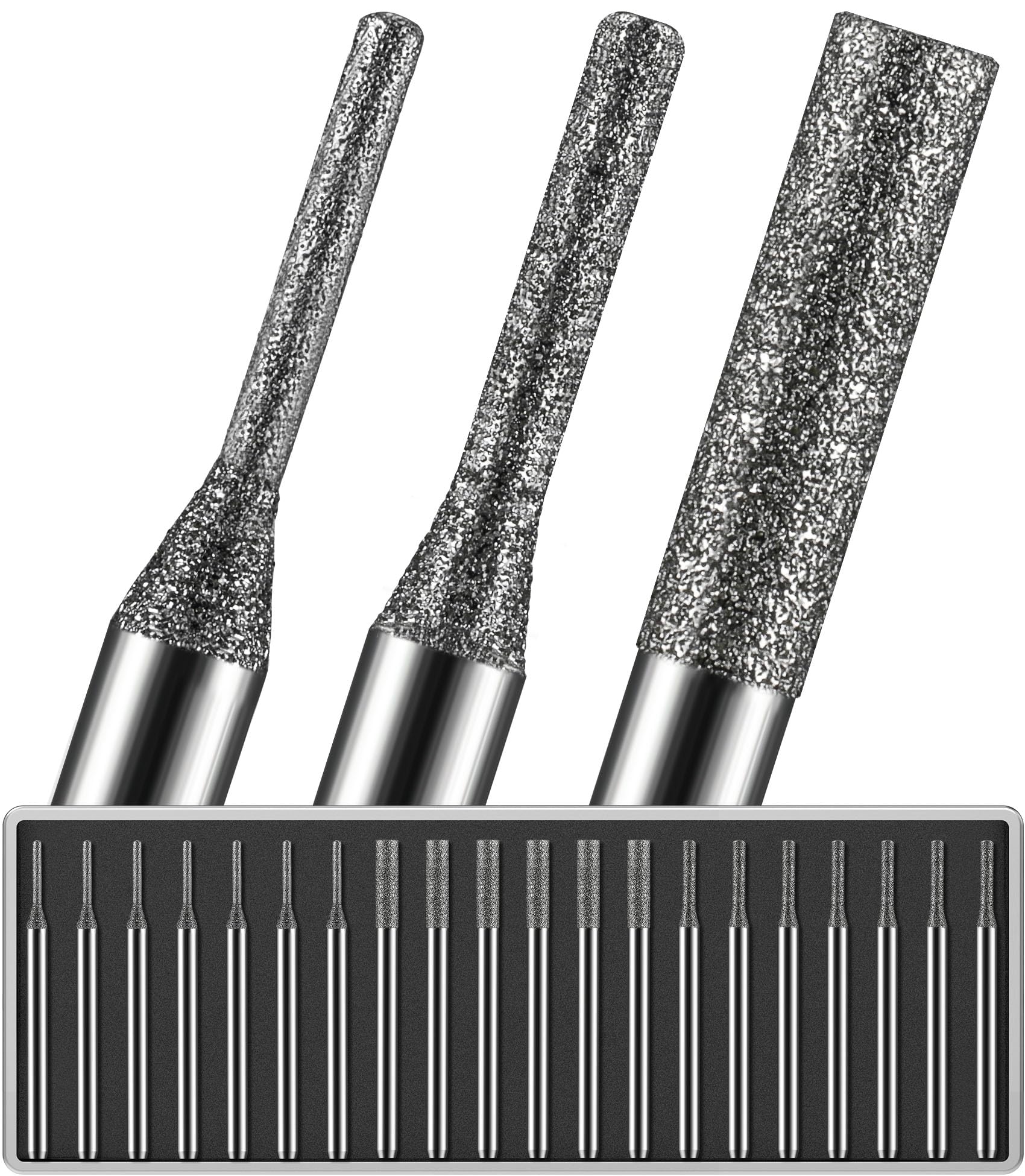 Diamond Drill Bits - 20 Piece Set for Dremel -1