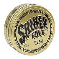 Vista 1 de Shiner Gold Clay Pomade Strong Hold Matte Finish Water-based Coconut Scent, 3.5oz