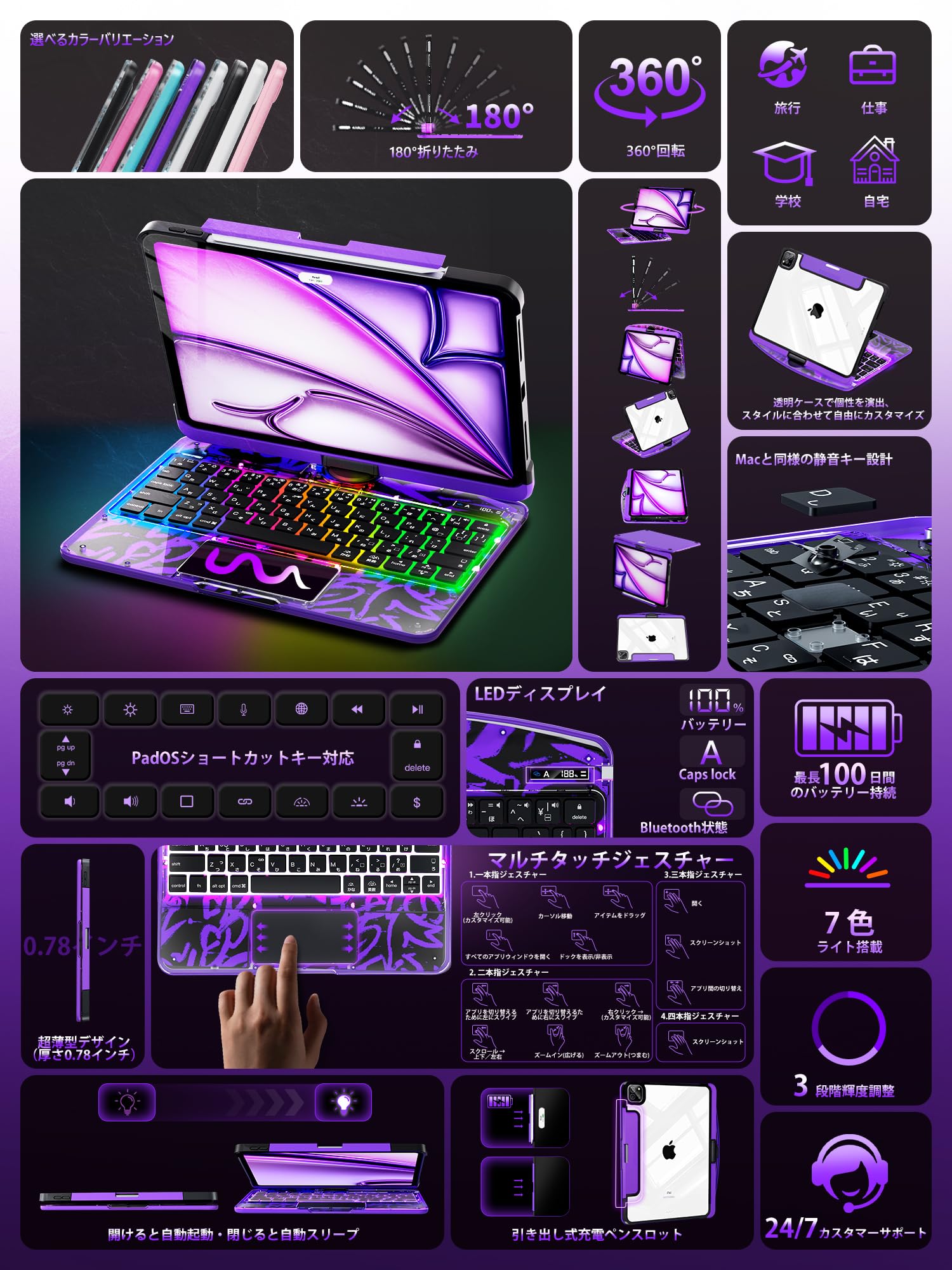 Amazon.co.jp: iPad キーボードケース pro 11インチ（第1/2/3/4世代