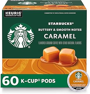 K-Cup Coffee Pods, Caramel Flavored Coffee, Naturally Flavored, 100% Arabica, 6 boxes (60 pods total)