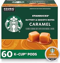 Starbucks K-Cup Coffee Pods, Flavored Hot or Iced Coffee, Caramel, 60 Keurig Pods