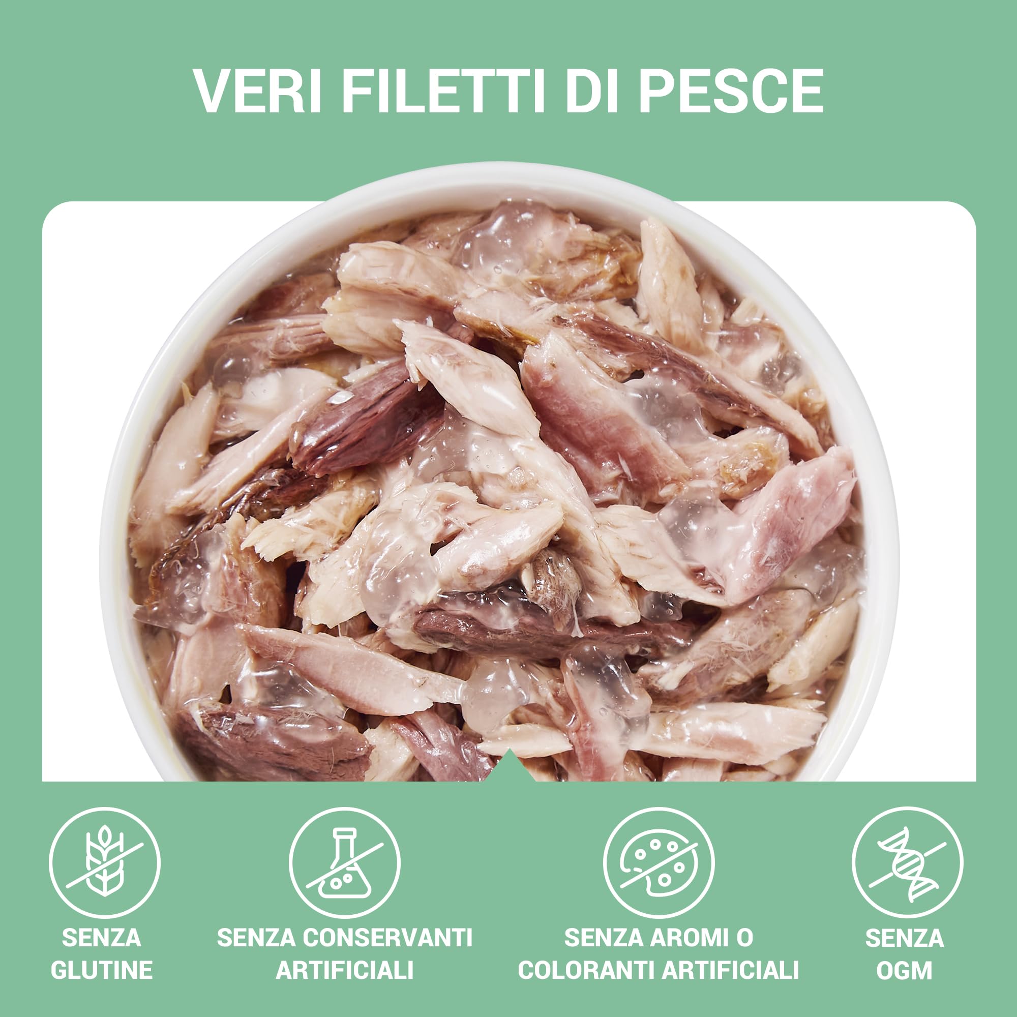 Schesir Katzenfutter Thunfisch Mit Seehecht In Gelee – 12x70 G, Natürliches Ergänzungsfutter