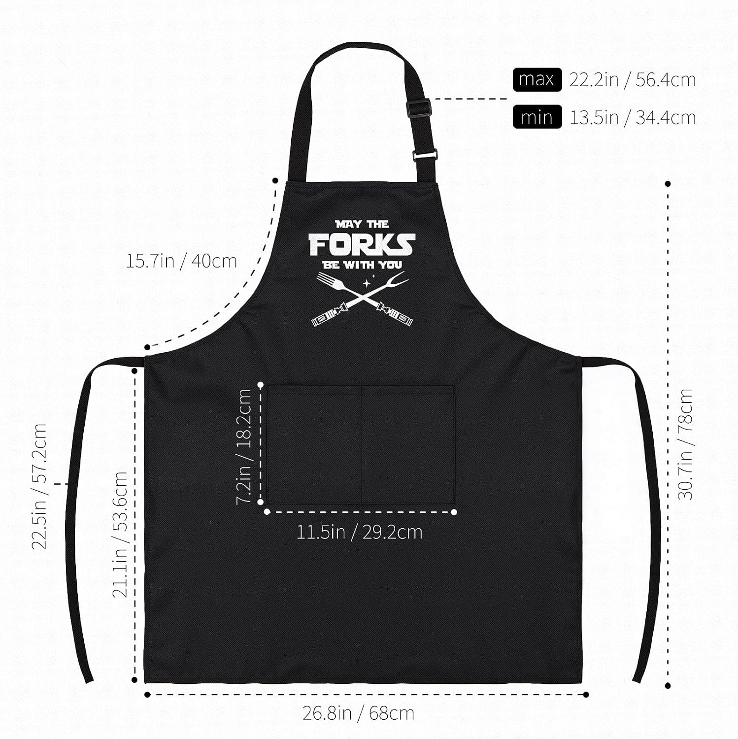BeneCharm Birthday Gifts for Men Aprons, May The Forks Be With You image 4