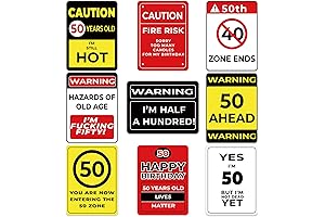 Big 50th Birthday Sign - 50th Party Supplies for 50 Year Old Party Decorations