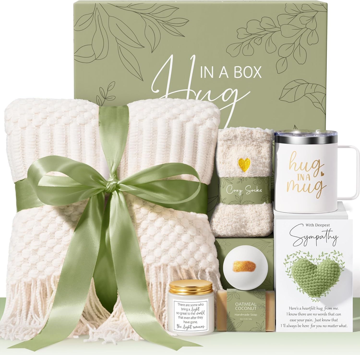 Sympathy Gift Baskets Sympathy Gifts for Loss of Loved One Mother Father Husband Mom Dad, Memorial Condolences Grief Bereavement Gift Ideas for Loss, Miscarriage Gifts for Mothers Women Care Package