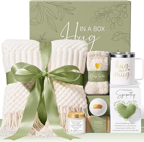 Cestas de Regalo de Condolencia Regalos de Condolencia para la Pérdida de un Ser Querido Madre Padre Esposo Mamá Papá, Regalos Conmemorativos de