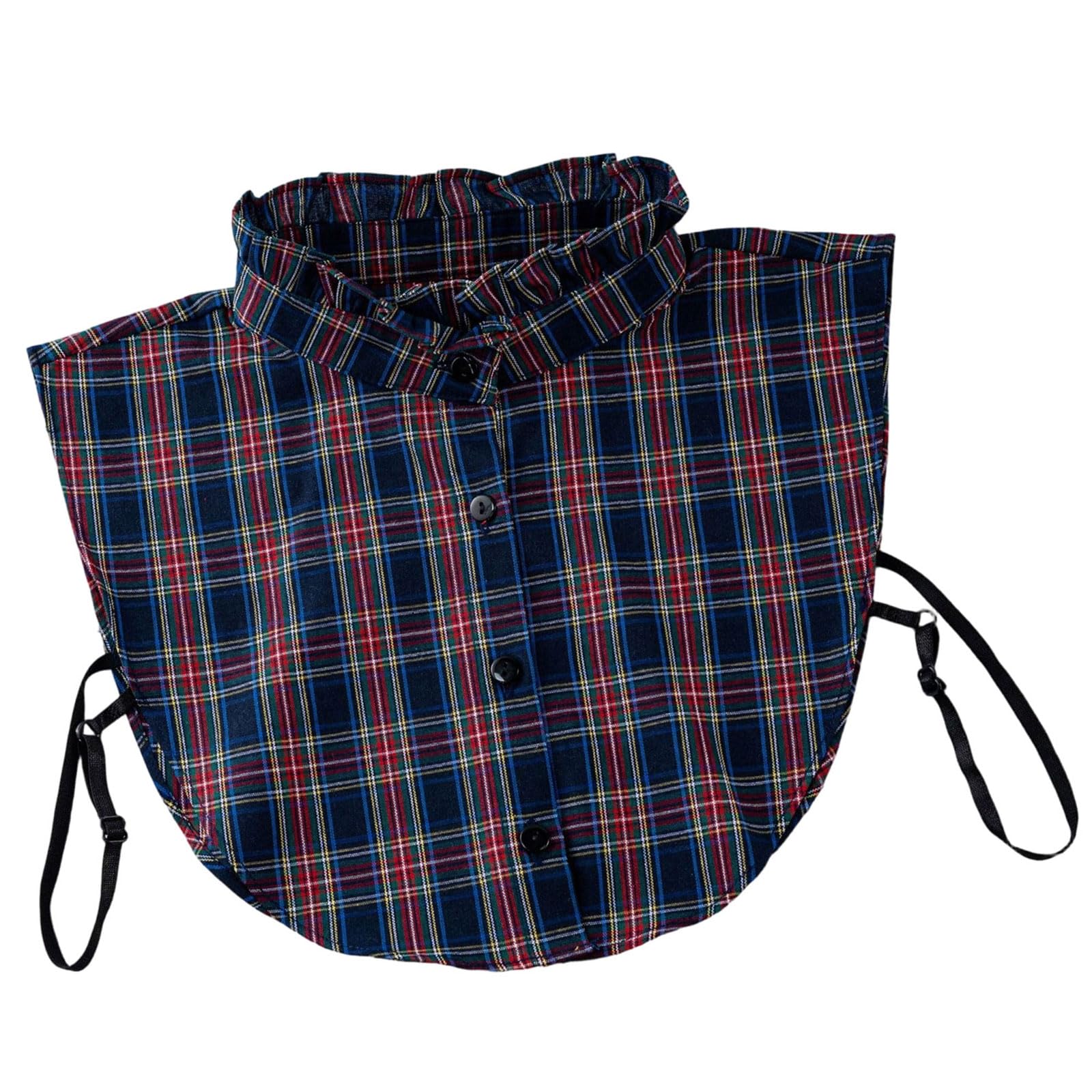 ordinarYone Fashion Plaids Detachable Shirt Collar Neck Styling Accessory Faux Collar For Comfort Wear And Various Outfit Enhancemen