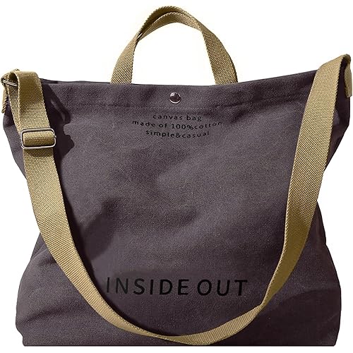 Large Tote Bag for Women, Canvas Bag Women Gift, Fashion Crossbody 16oz 100% Cotton Bag, Large Capacity Shoulder Bag