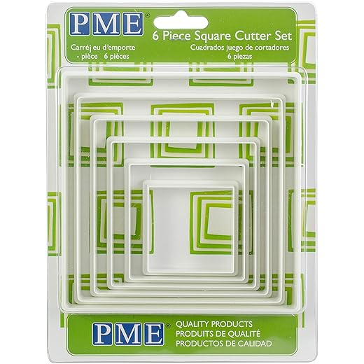 PME Plastic Cutter Square 6/Set, 12.6 x 1 x 12.6 cm