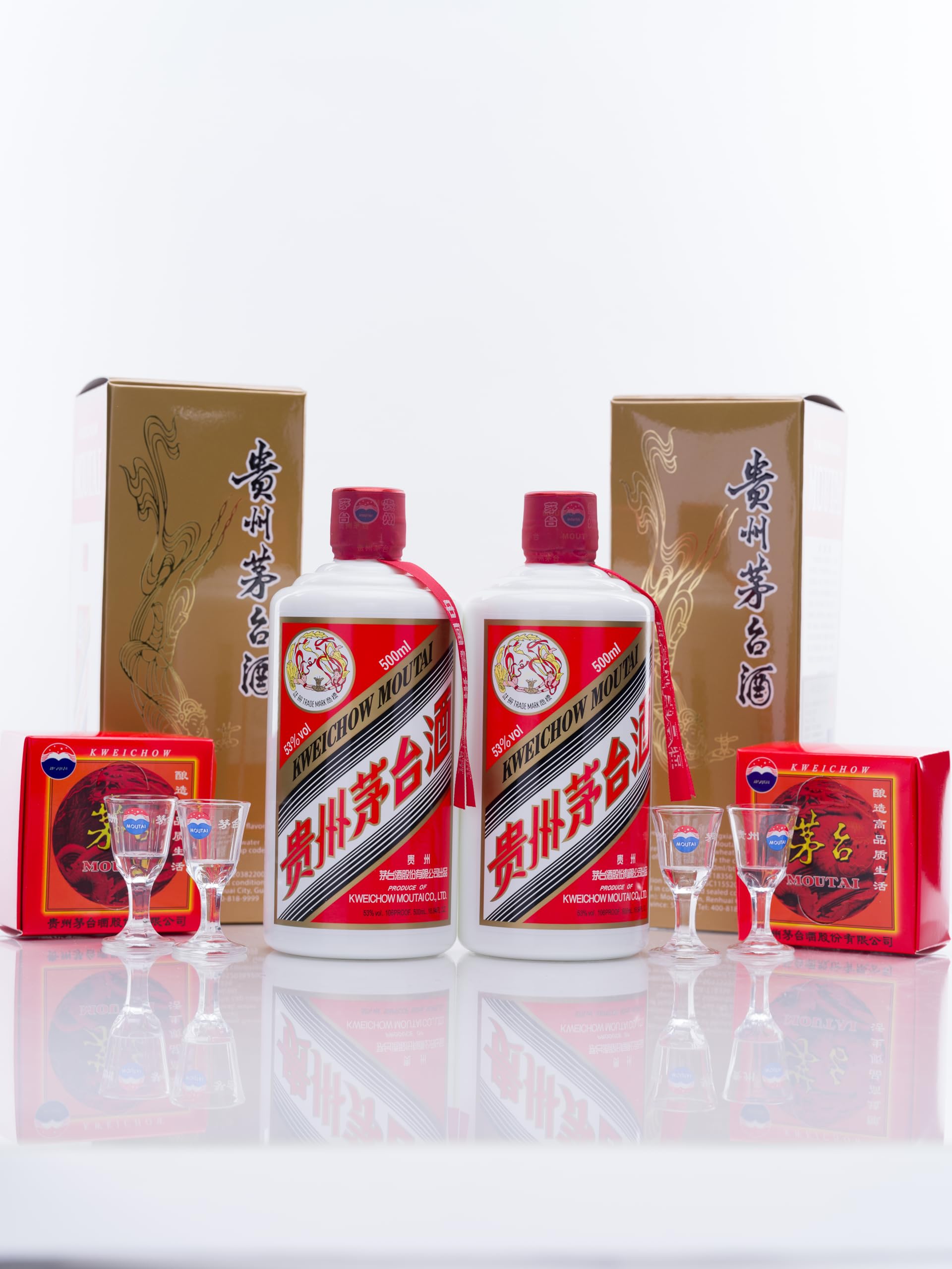 Amazon.co.jp: 貴州茅台酒 飛天 2本 2024年 アルコール53度500ml 箱付