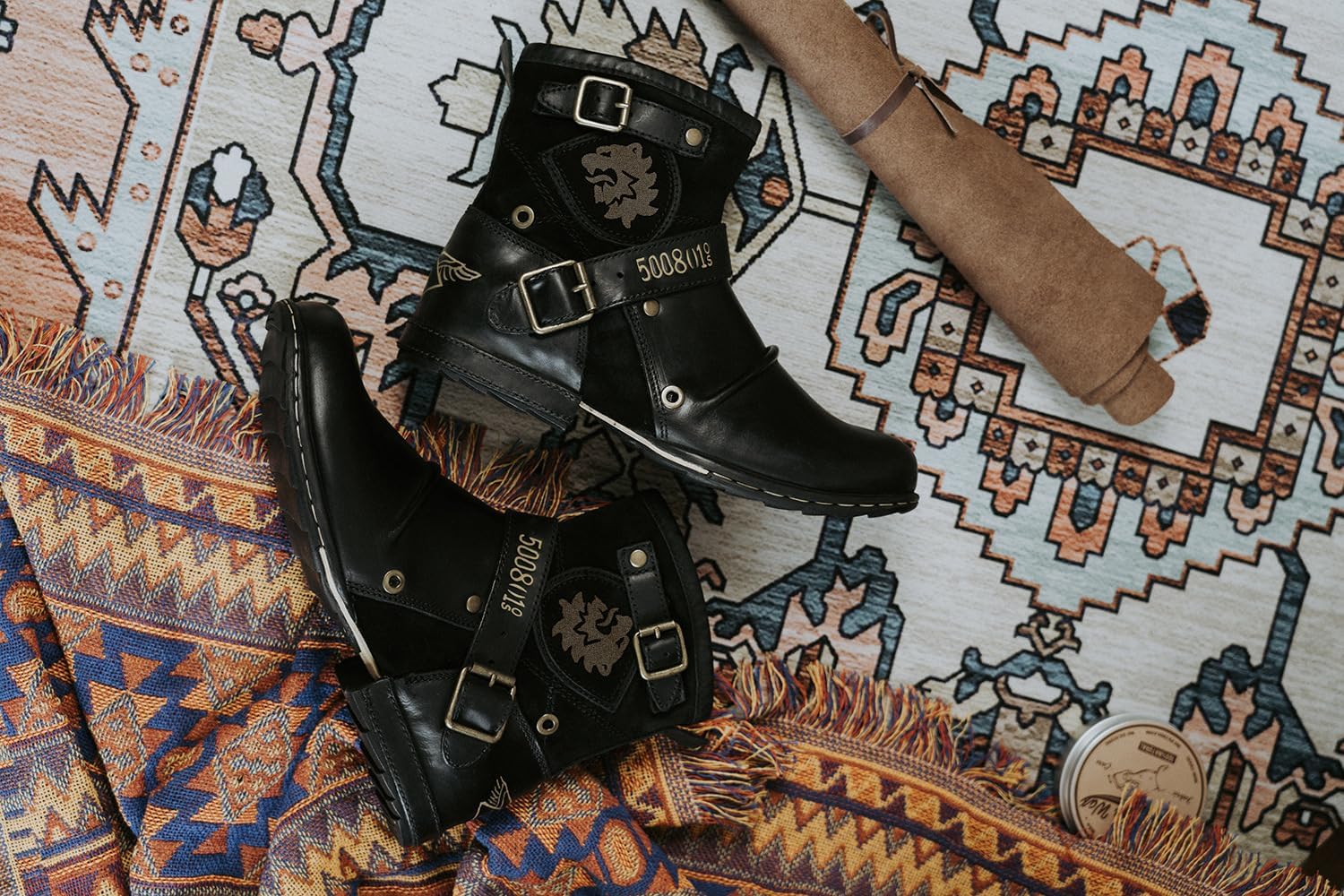 Men's Motorcycle Boots Combat Casual Dress Boot for Men - Image 3