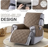 Vista 6 de TAOCOCO Funda para silla reclinable 100% impermeable, fundas antideslizantes para silla reclinable con bolsillo, funda lavable para silla