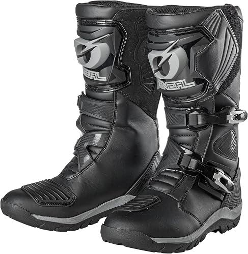 O'NEAL | Stivali da moto | Enduro Adventure | Stivali da turismo robusti e impermeabili, soletta rinforzata in metallo, plantare sostituibile | Sierra Pro Boot | Adulti | Nero | Taglia 39