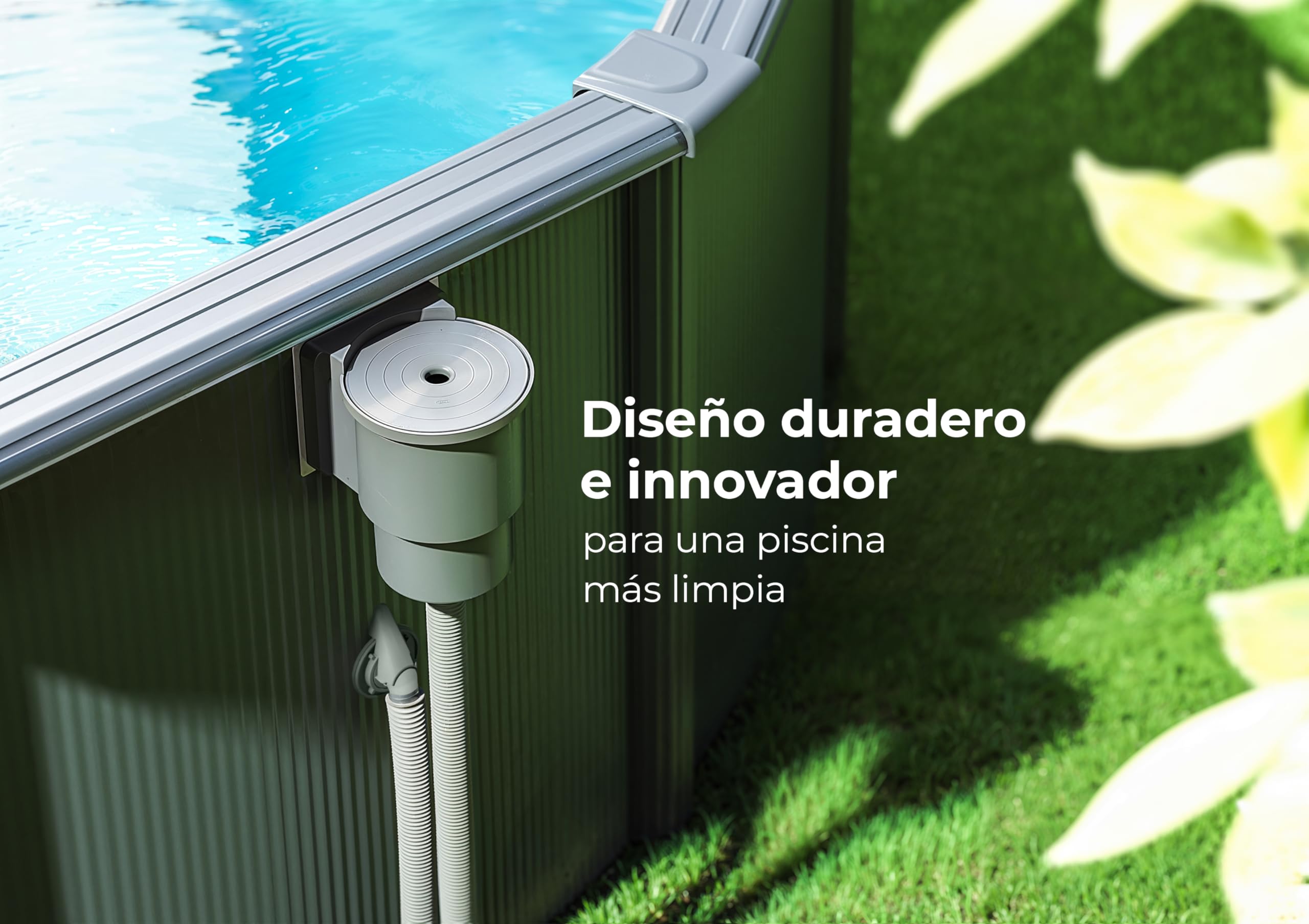 Gre AR100G - Skimmer para Limpieza y Depuración de Piscina Estándar + Válvula de Impulsión, Sistema de Filtración para Piscinas, Color Marrón, 24 x 21,5 x 31 cm