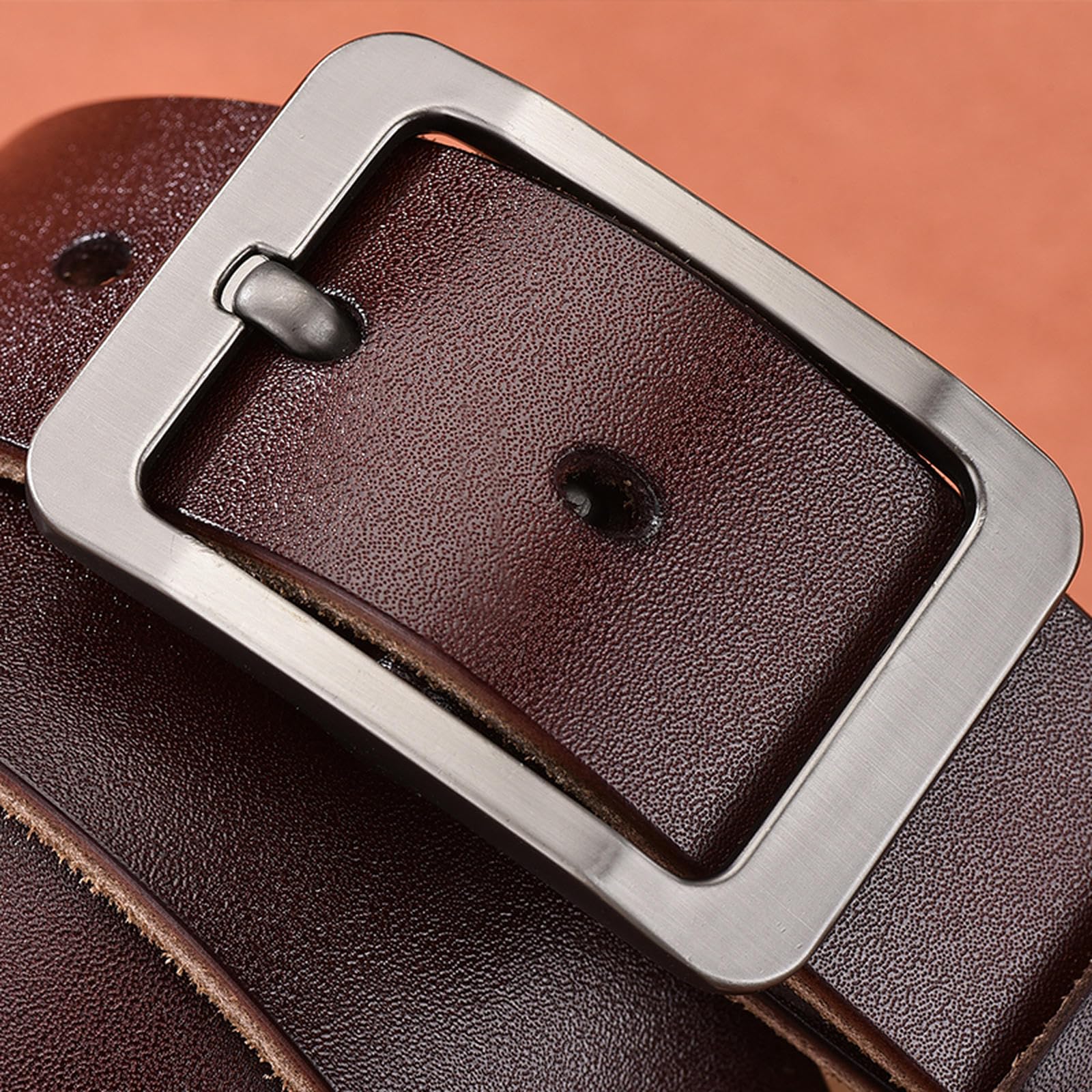 TsoLay Cintura Di Cuoio Cintura In Pelle Di Moda Semplice Da Uomo, Cintura In Pelle Maschile Da Uomo, Cintura In Pelle Per Spilla, Cintura Casual.